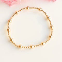 Beaded Blondes 14K Gold Bracelets