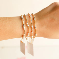 Beaded Blondes 14K Gold Bracelets