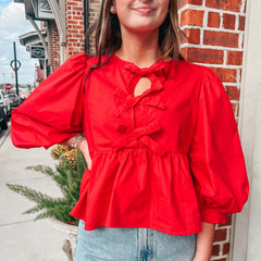 Seeing Red Bow Top