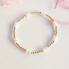 Beaded Blondes 14K Gold Bracelets