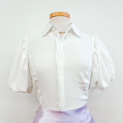 Penelope Collared Puff Sleeve Top