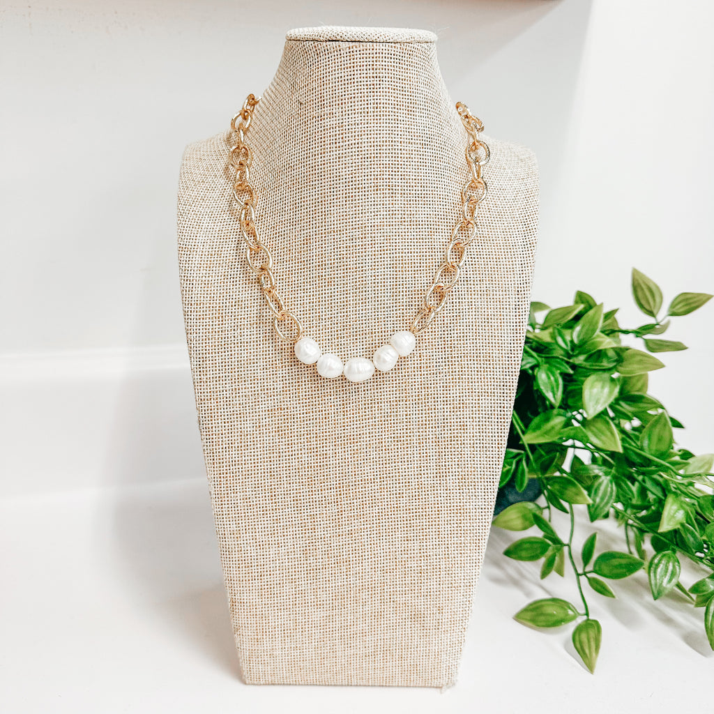 Three Of A Kind Pearl Necklace